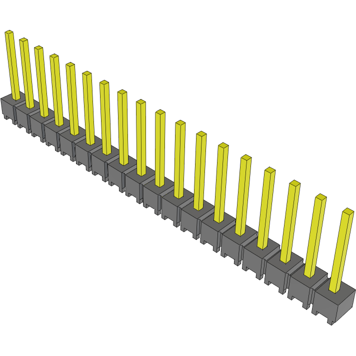Samtec-MTSW-118-07-G-S-330 连接器插头及 PCB 插座 Conn Unshrouded Header HDR 18 POS 2.54mm Solder ST Top Entry Thru-Hole Bulk