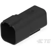 TE Connectivity-DT04-6P-CE02 Carcaza de cables discretos de conector Conn Housing RCP 6 POS 9.12mm Crimp ST Cable Mount Black Box Automotive