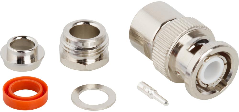 Amphenol RF-031-212-1005 RF-Steckverbinder Conn BNC 0Hz to 4GHz 50Ohm Clamp ST Cable Mount PL Silver