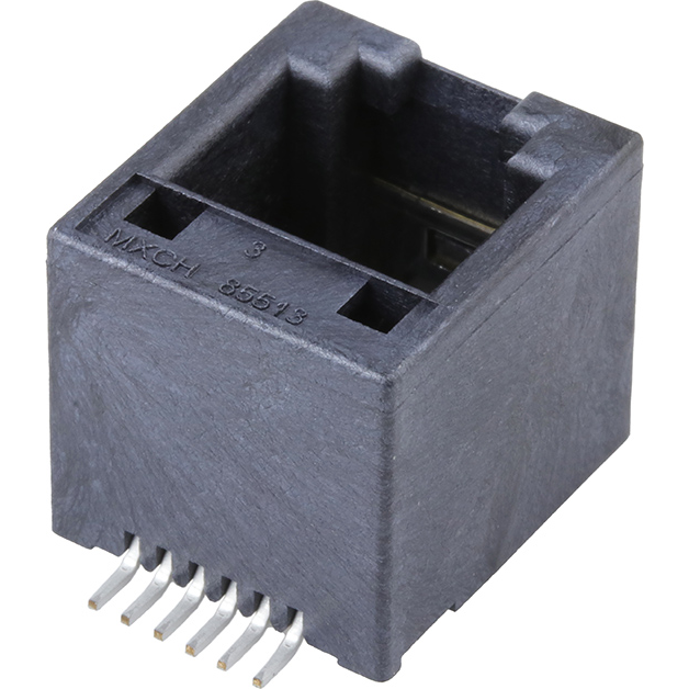 Molex-0855135010 Steckverbinder, Telefon und Telekommunikation Conn RJ-12 F 6 POS 1.27mm Solder ST SMD 6 Terminal 1 Port Cat 3 T/R