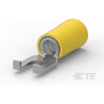 TE Connectivity-325150 Connector Terminals PIDG Flanged Spade Tongue Terminal 10-12AWG Copper Yellow 26.82mm Tin Loose