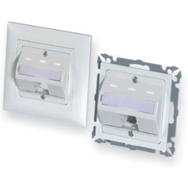 TE Connectivity-1711082-1 Steckverbinderzubehör Connector Accessories 3 Port Faceplate White