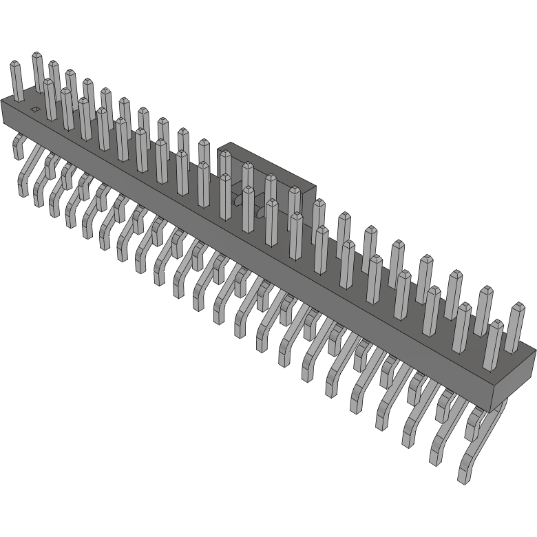 Samtec-MMT-122-01-T-DH-003-P-TR 连接器插头及 PCB 插座 Conn Unshrouded Header HDR 44 POS 2mm Solder RA Side Entry SMD T/R