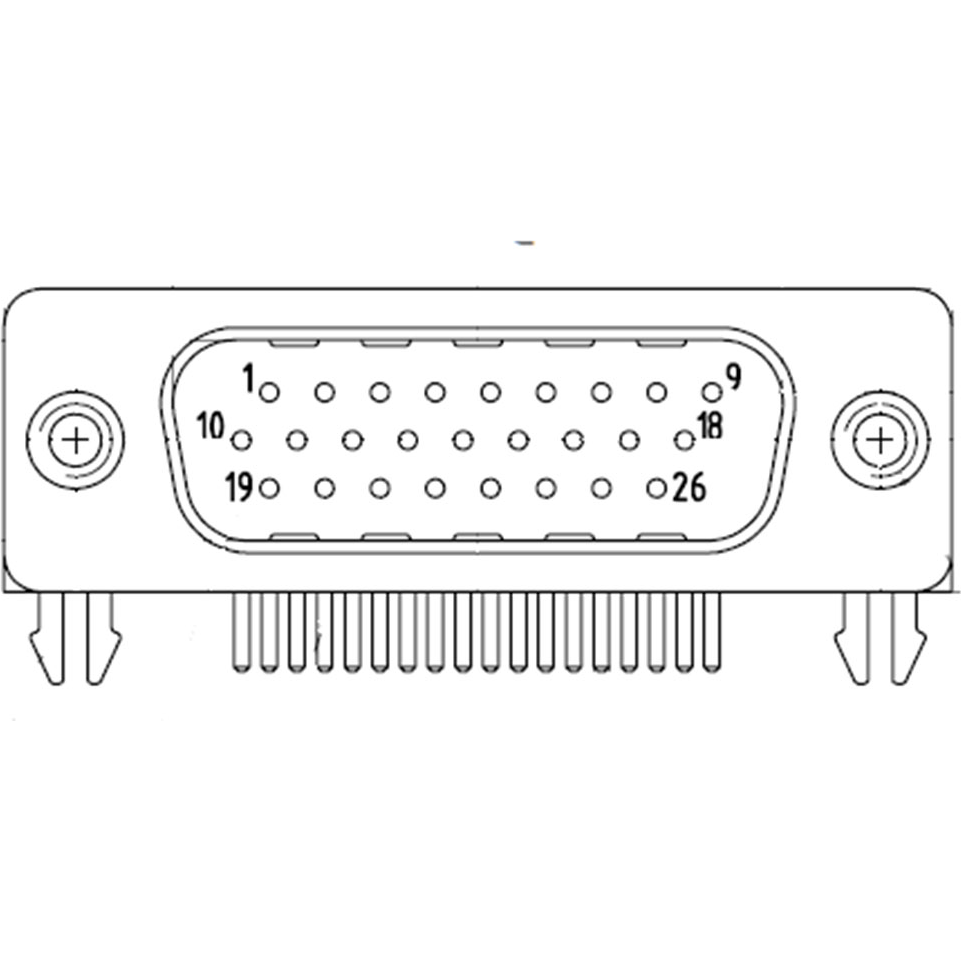 Molex-1731130210 Steckverbinder, D-Sub Conn D-Sub M 62 POS 1.98mm Solder RA Thru-Hole 62 Terminal 1 Port Carton