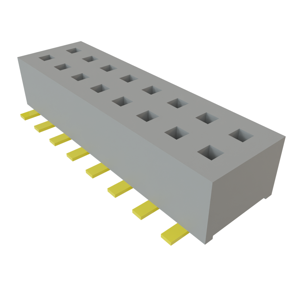 Samtec-CLP-108-02-G-D Piastre connettori e prese PCB Conn Socket Strip SKT 16 POS 1.27mm Solder ST Top Entry SMD TIGER CLAW™ Tube