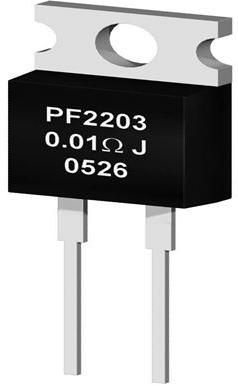 Riedon-PF2203-5RF 单侧穿孔定值电阻器 Res Thin Film 5 Ohm 1% 1/35W ±100ppm/°C TO-220 RDL Tube