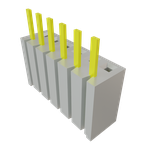 Conn Bottom Mount Socket Strip SKT 6 POS 2.54mm Solder ST Bottom Entry Thru-Hole Bulk