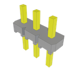Conn Unshrouded Header HDR 3 POS 2.54mm Solder ST Top Entry Thru-Hole Bulk