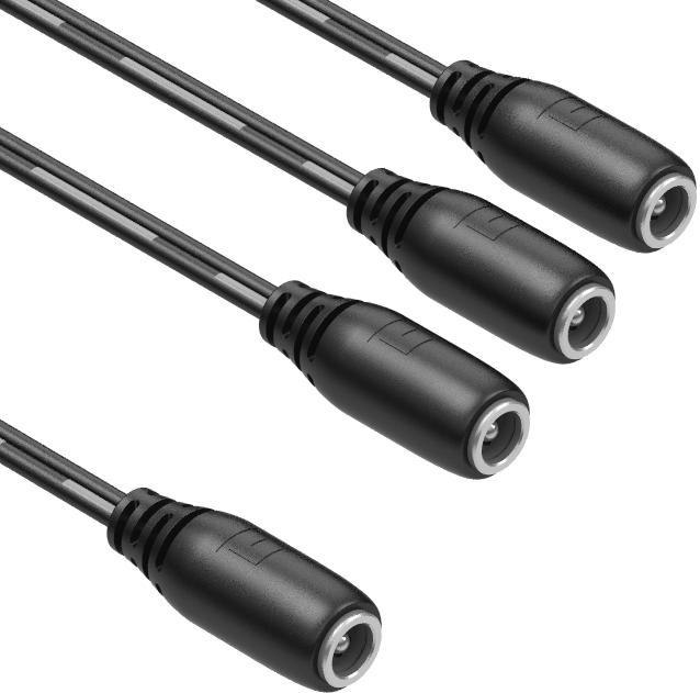 Tensility International-10-02771 Cable Assembly DC Power Cable Assembly 0.915m DC Power Jack to 3DC Power Jack 2 to (2/2/2)POS (3)F-F 18AWG