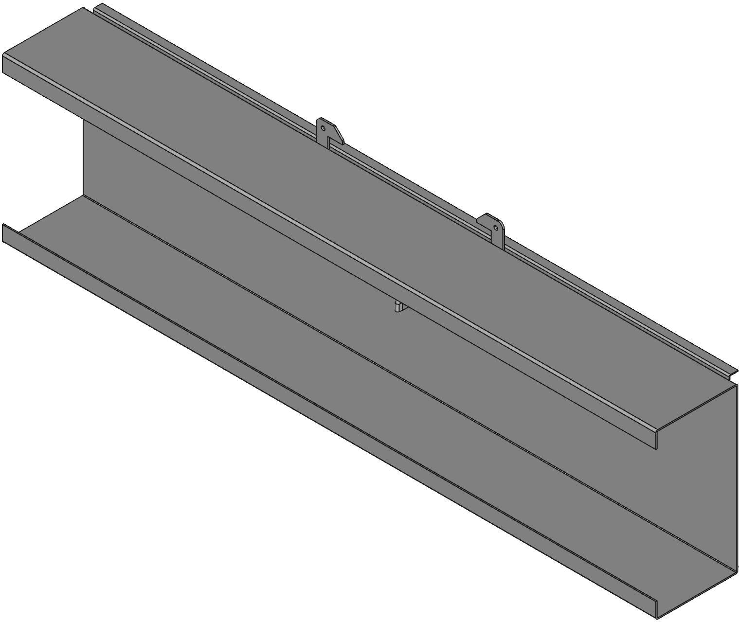 Hammond Manufacturing-1485F48 Verdrahtungskanäle Wiring Ducts Solid Wall Rectangular with Cover Steel Gray