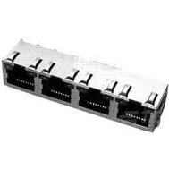 TE Connectivity-5406552-4 Steckverbinder, Telefon und Telekommunikation Conn RJ-45 F 32 POS 1.02mm Solder RA Thru-Hole 48 Terminal 4 Port Cat 5 Carton
