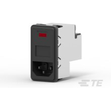 TE Connectivity-1-6609103-7 Spannungsversorgungseingangsmodule Power Entry Module EMI/RFI Filtered F 3 POS (115VAC/230)VACVAC 3A Fuse/Voltage Selector ST 1 Port