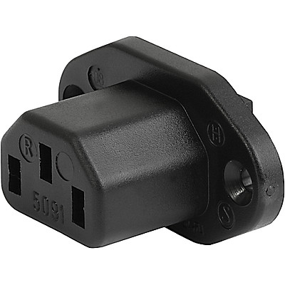 SCHURTER-6182.0004 Steckverbinder Conn Outlet RCP 3 POS Solder ST Thru-Hole 3 Terminal 1 Port Box