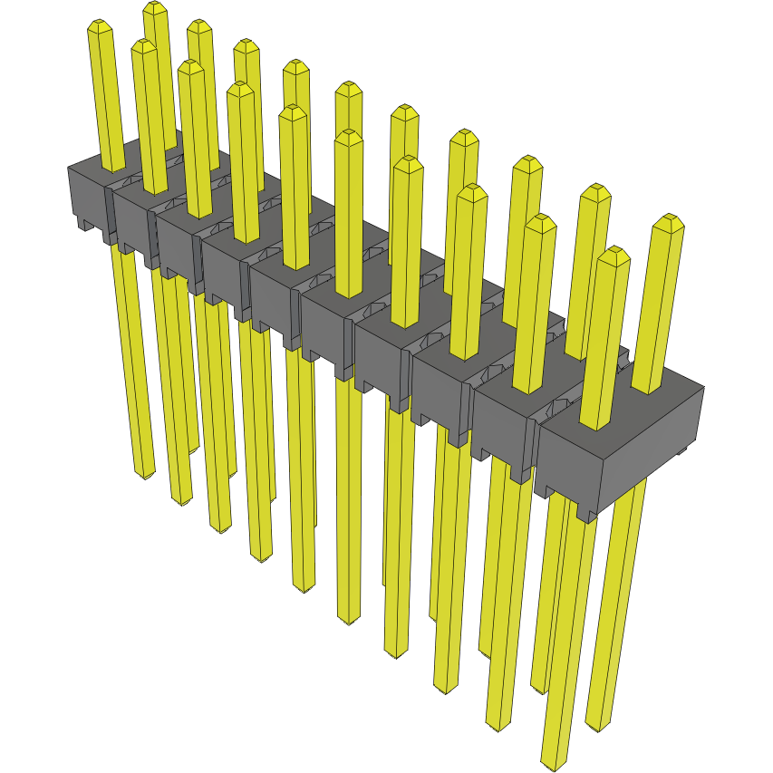 Samtec-HTSW-110-10-G-D Piastre connettori e prese PCB Conn Unshrouded Header HDR 20 POS 2.54mm Solder ST Top Entry Thru-Hole Bulk