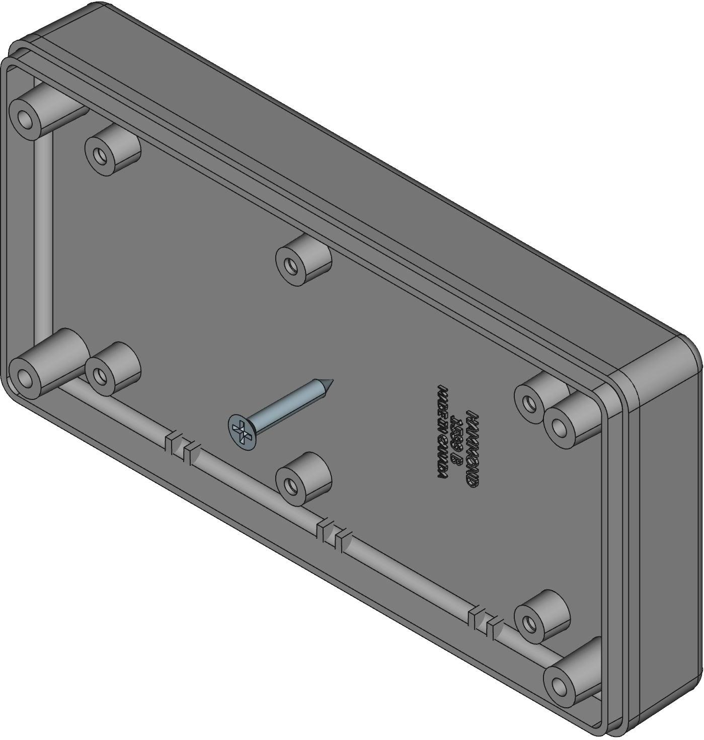 Hammond Manufacturing-1599RFIBBKBAT  Black Acrylonitrile Butadiene Styrene Wall Mount Hand Held Enclosure
