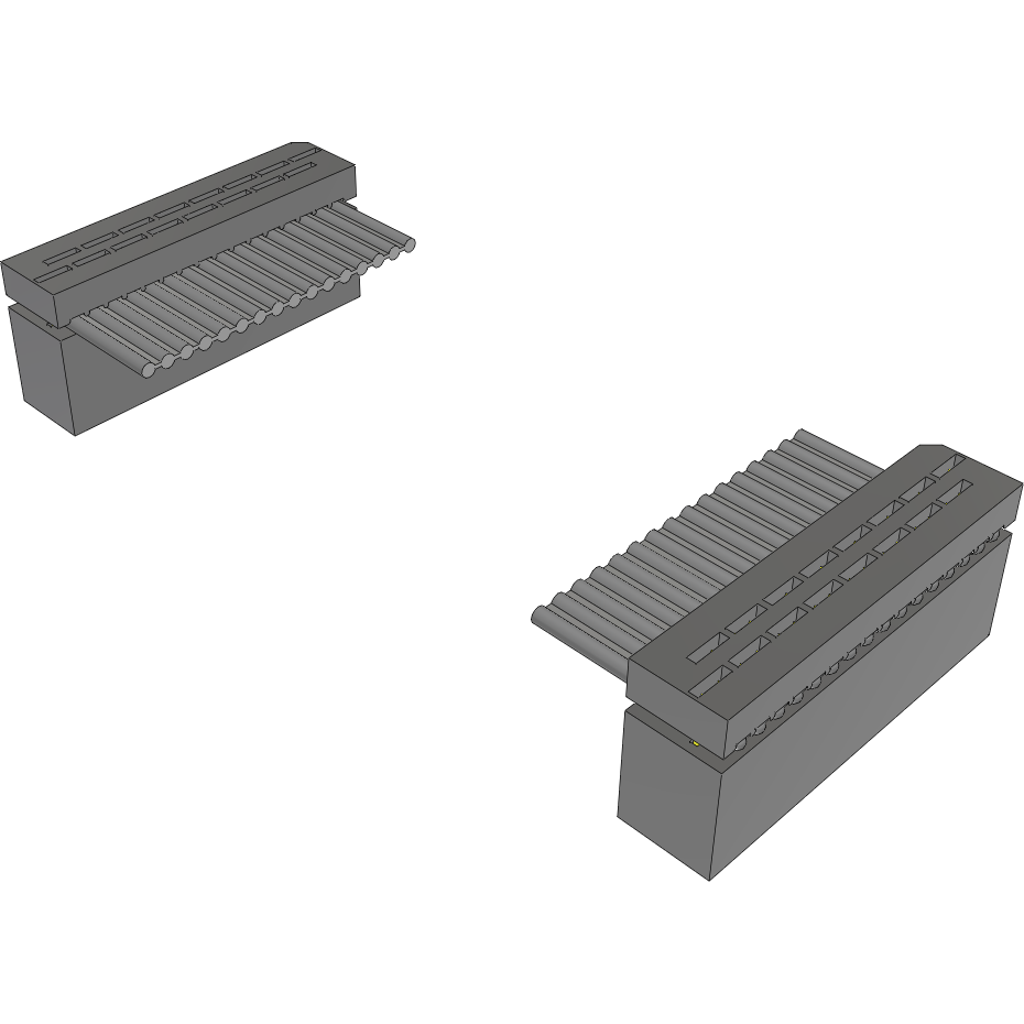 Samtec-IDSD-08-D-18.00 Assemblaggio cavo a nastro piatto Cable Assembly 0.457m 28AWG 1.27mm 16 to 16 POS IDC Connector to IDC Connector F-F Bulk
