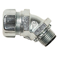 Thomas & Betts-5341-HT 电缆配件 Cable Accessories Connector-45 Degree Malleable Iron Zinc Plating/Clear Chromate