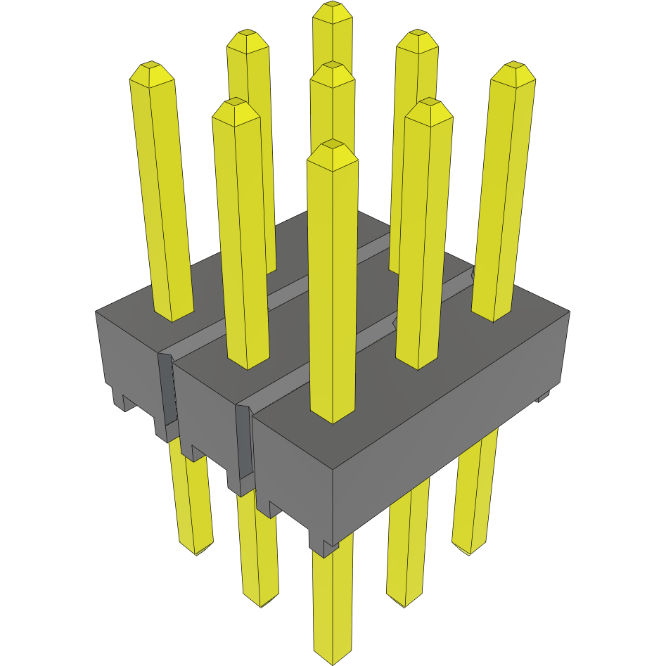 Samtec-TSW-103-08-S-T Piastre connettori e prese PCB Conn Unshrouded Header HDR 9 POS 2.54mm Solder ST Top Entry Thru-Hole Bulk