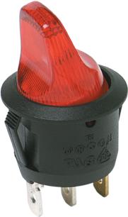 C&K-CR102JPGS215QF8 Wippschalter Switch Rocker ON None OFF SPST Quick Connect Paddle 16A 250VAC