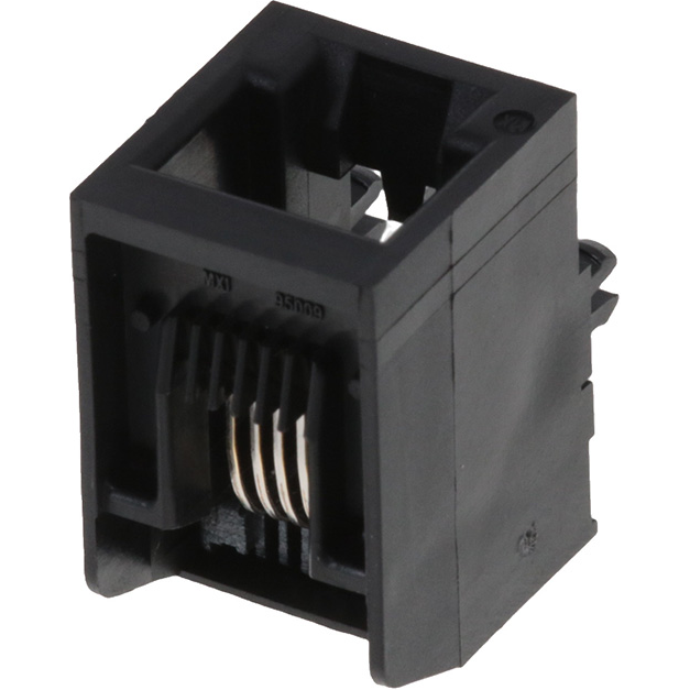 Molex-950097667 Raccordement téléphone et télécom Conn RJ-11 F 6 POS 2.54mm Solder RA Thru-Hole 8 Terminal 1 Port Cat 3 Tray