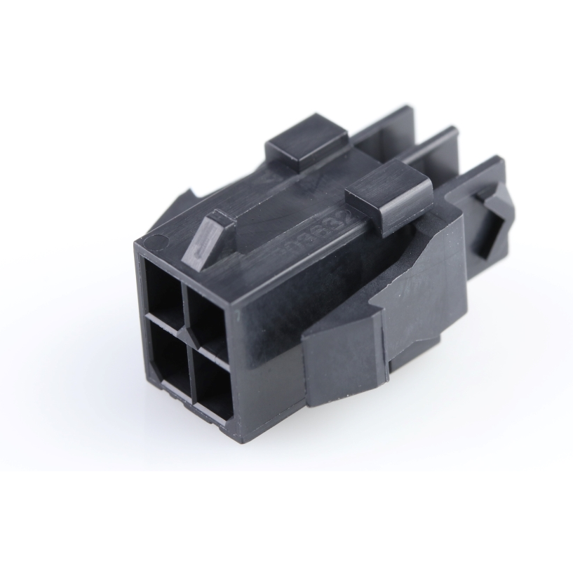 Molex-2036320400 分立接线罩连接器 Conn Housing PL 4 POS 3mm Crimp ST Panel Mount Black Micro-Fit™ Bag