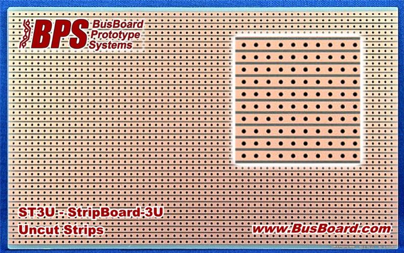 BusBoard Prototype Systems-ST3U null FR4 General Purpose PCB Board with Stripboard