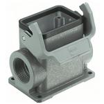 Surface Mount Housing 90° 6B Shell Size Powder Die Cast Aluminum Single Lock Han®