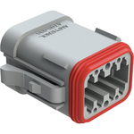 Conn Housing PL 8 POS Crimp ST Cable Mount Gray