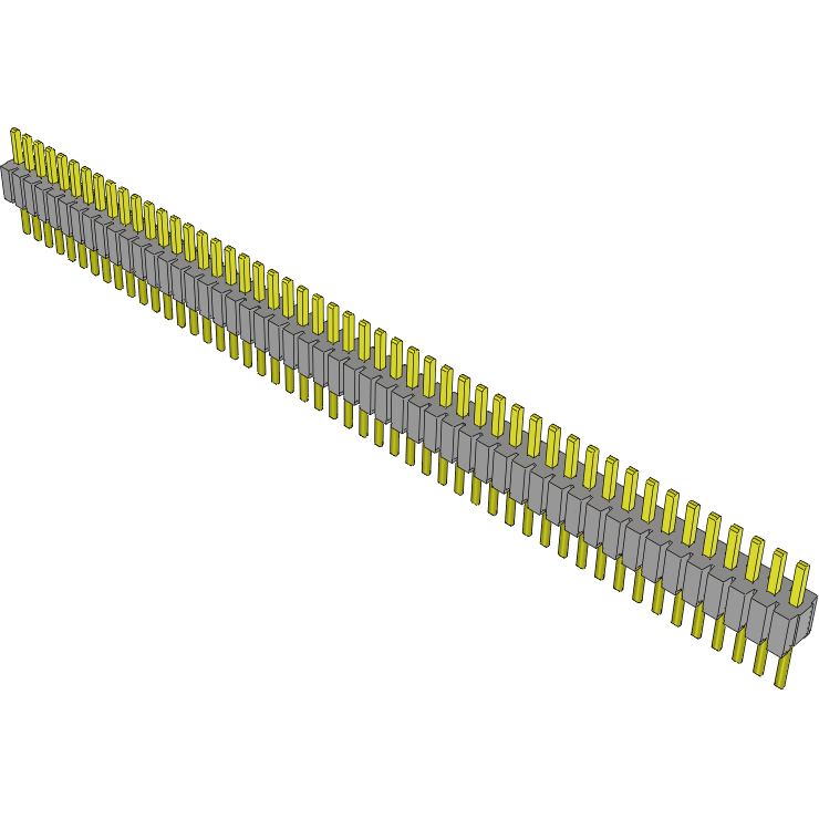 Samtec-HTMS-150-02-T-S Connector Headers and PCB Receptacles Conn Unshrouded Header HDR 50 POS 1.27mm Solder ST Top Entry Thru-Hole Tube