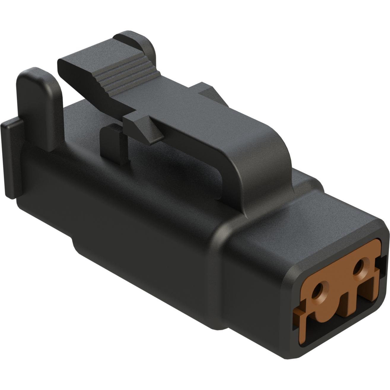 Amphenol-ATMH06-2SD Gaine de câblage de raccordement discret Conn Housing PL 2 POS Crimp ST Cable Mount Black