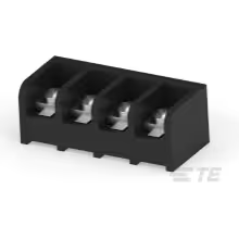 TE Connectivity-4PCR-04-006 连接器接线板 Conn Barrier Strip 4 POS 8.26mm Solder RA Thru-Hole 20A/Contact Package