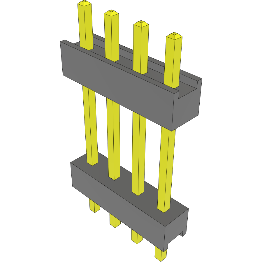 Samtec-DW-04-09-T-S-510 Connector Headers and PCB Receptacles Conn Board Stacker HDR 4 POS 2.54mm Solder ST Top Entry Thru-Hole Bulk