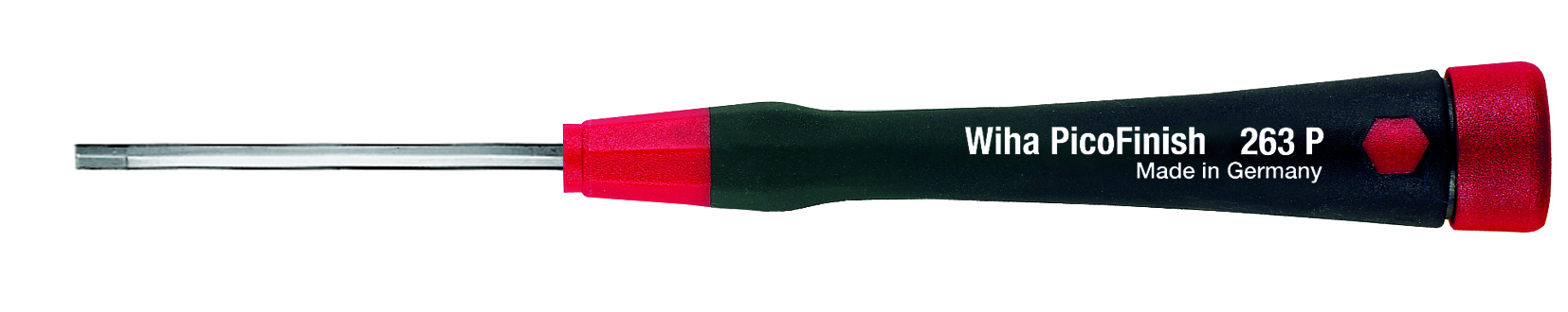 Wiha Tools USA-26367 Screwdrivers PicoFinish Precision Hex Screwdriver. 3/32in x 60mm. 6.3in/160mm OAL. Blade high alloy chrome-vanadium-molybdenum steel. Rotating cap for precise turning and control with fingertip. Soft Grip Handle