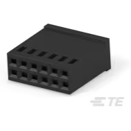TE Connectivity-87456-8 分立接线罩连接器 Conn Housing RCP 12 POS 2.54mm Crimp ST Cable Mount Black Package