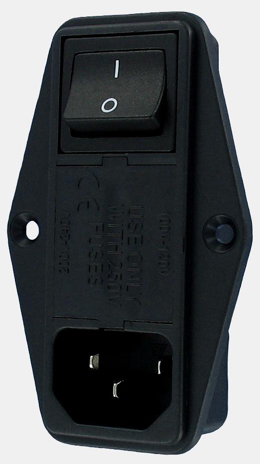 Qualtek Electronics-764-00/002 Power Entry Modules Power Entry Module Unfiltered M 3 POS 250VAC 10A Fuse/Switch ST 1 Port