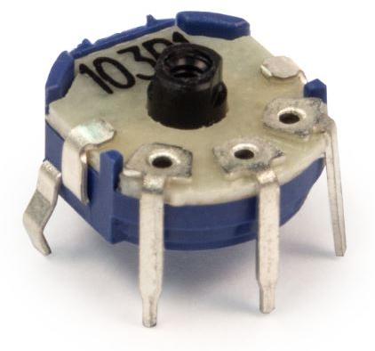 Bourns-PDB081-P10-103B1 Widerstandstrimmern, Potenziometern und Regelwiderstande Res POT 10K Ohm 30% 0.03W 1(Elec)/1(Mech)Turns 2.5mm (8.8 X 9.4 X 6.2mm) Pin Thru-Hole Bag/Bulk