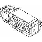 Conn Housing F 12 POS Crimp ST Cable Mount Gray