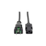 Tripp Lite-P006-015-HG10 Cable Assembly AC Power Cable Assembly 4.57m NEMA 5-15P to C13 3 to 3 POS F-M 18AWG