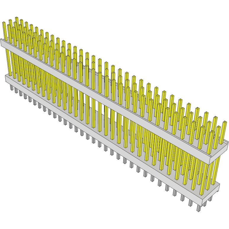 Samtec-HW-32-12-L-T-650-140 Embases de raccordement et réceptacles PCB Conn Board Stacker HDR 96 POS 2.54mm Solder ST Top Entry Thru-Hole Bulk