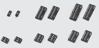 NIDEC Copal Electronics-CHS-08TB Switch Slide Switch Slide OFF ON 8PST Recessed Slide 0.1A 24VDC Gull Wing SMD T/R