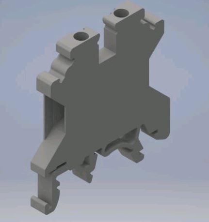 Altech Corporation-CTS4U-N/BU 连接器接线板 Conn Feed-Through Terminal Block 2 POS 25A