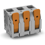 PCB terminal block, lever, 16 mm2, Pin spacing 15 mm, 8-pole, Push-in CAGE CLAMP, 16,00 mm2, gray