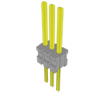 Conn Unshrouded Header HDR 3 POS 1.27mm Solder ST Top Entry Thru-Hole Bulk
