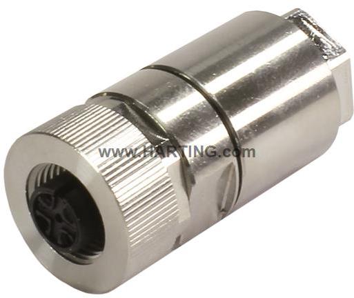 HARTING-21038412535 Steckverbinder, rund Conn M12 Circular SKT 5 POS Crimp ST Cable Mount 5 Terminal 1 Port