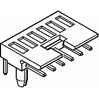 Amphenol Communications Solutions-91269-109LF Piastre connettori e prese PCB Minitek® 2.00mm, Board to Board, Shrouded Header - Through Hole - Single row - 9 Positions - 2mm (0.079in) - Right Angle