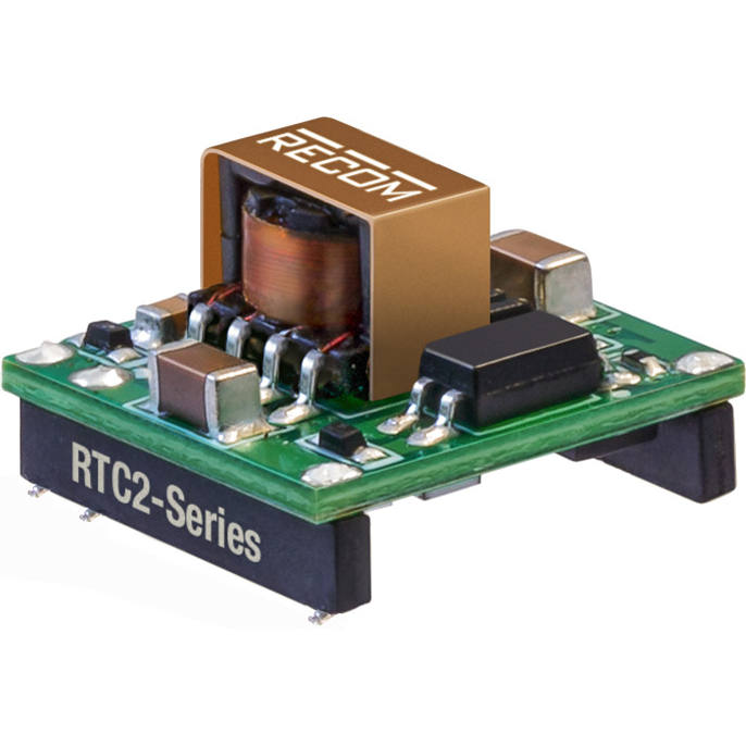 RECOM Power-RTC2-0505SRW-R DC/DC-Wandler und Spannungsreglermodul Module DC-DC 5VIN 1-OUT 5V 0.4A 2W 5-Pin SMD Module T/R