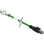 Cable Assembly Circular Shielded PUR 1m 22AWG M12 Circular to RJ-45 4 to 4 POS F-M Industrial Ethernet/Ultra-Lock (M12)