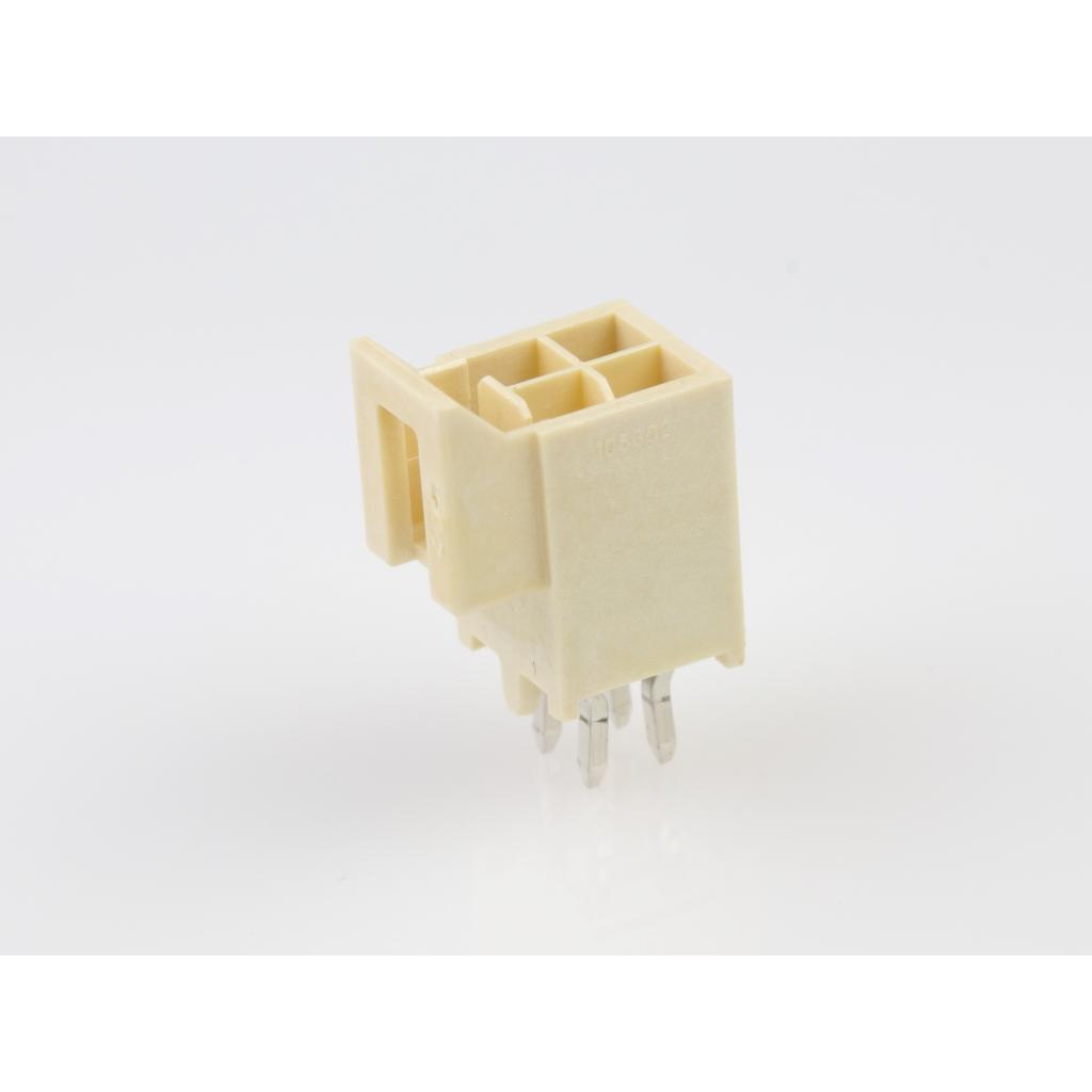Molex-1053102204 Steckverbinderleisten und Leiterplattenbuchsen Conn Wire to Board HDR 4Power POS 2.5mm Solder ST Top Entry Thru-Hole Tray