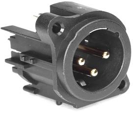 Amphenol-AC3MAV2-AU-PRE Conector de audio y video PLASTIC PANEL MOUNT PCB 3 PIN