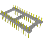 Samtec-APO-628-T-C Steckverbinder, Buchsen Conn DIP Adapter HDR 28 POS 2.54mm ST Thru-Hole Bulk